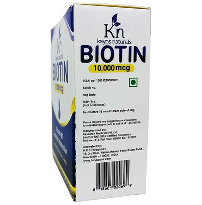 Kayos Naturals Biotin 10000mcg
