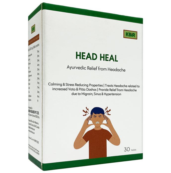 Kbir Head Heal Vegetarian Tablet | Instantly Reduces Migraines And Headache - Classic Derma