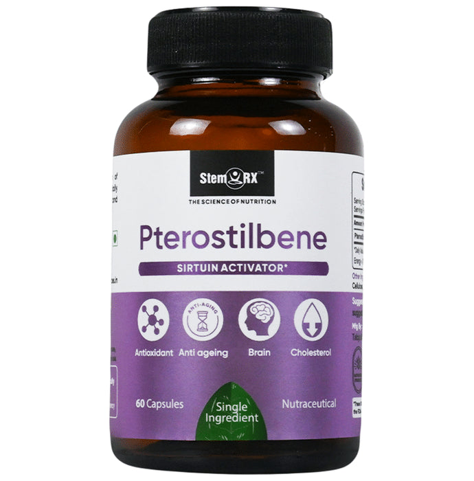 StemRx Pterostilbene Capsule for Anti Aging, Brain & Cholesterol - Classic Derma