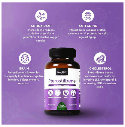 StemRx Pterostilbene Capsule for Anti Aging, Brain & Cholesterol