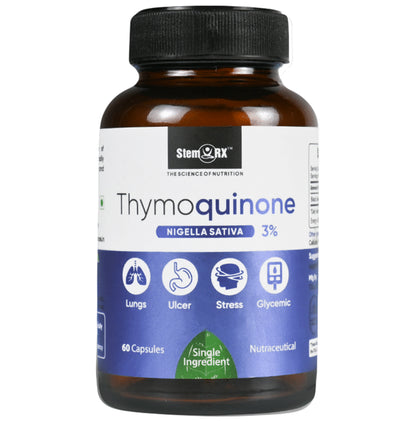 StemRx Thymoquinone Supplements for Lungs, Ulcer, Stress Relief & Glycemic | Capsule - Classic Derma