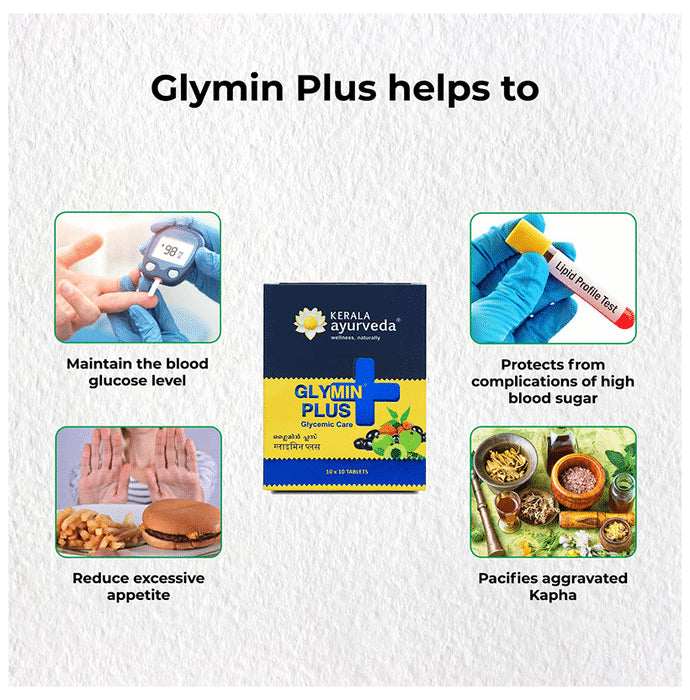 Kerala Ayurveda Glymin Plus Tablet | Glycemic Care