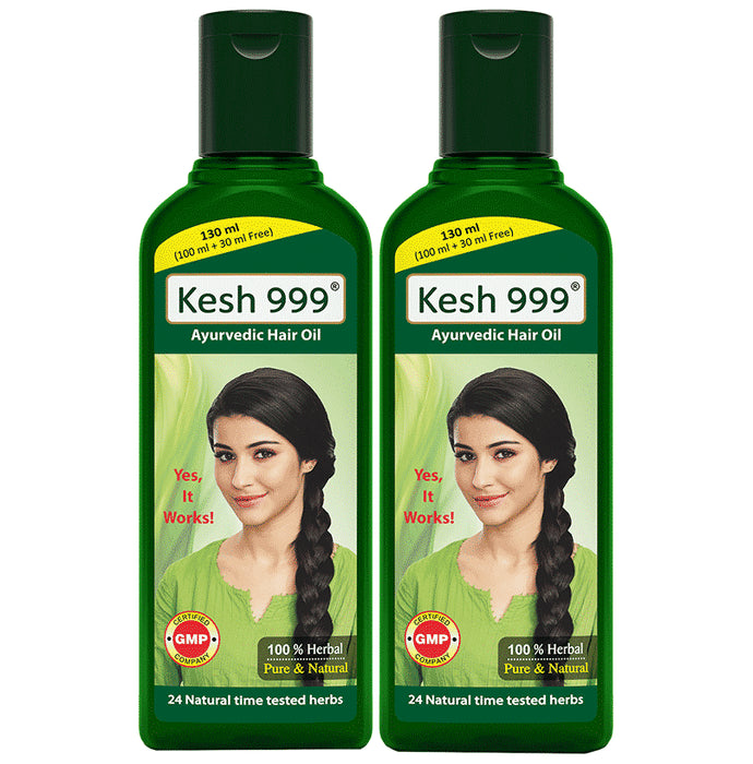 Kesh 999 Ayurvedic Hair Oil (130ml Each) - Classic Derma