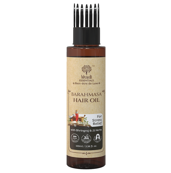 Khadi Essentials Barahmasa Hair Oil - Classic Derma