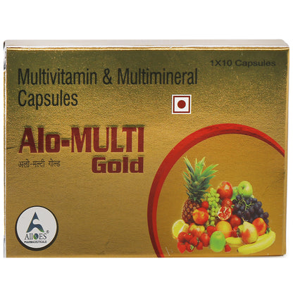 Alloes Alo Multi Gold Capsule with Multivitamin and Multiminerals Capsule - Classic Derma
