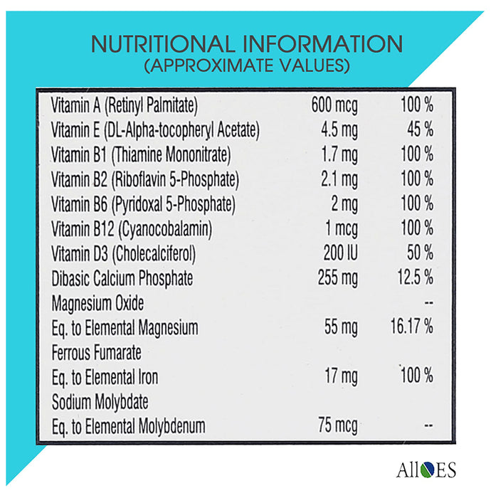 Alloes Alo Multi Gold Capsule with Multivitamin and Multiminerals Capsule
