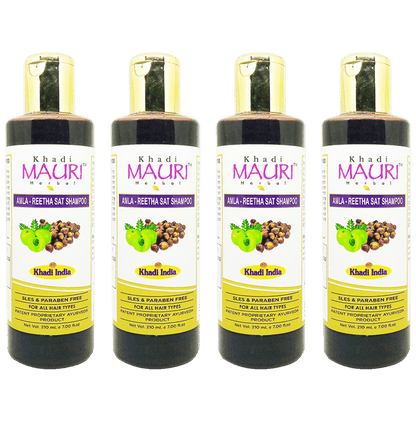 Khadi Mauri Herbal Amla & Reetha Shampoo (210ml Each) - Classic Derma