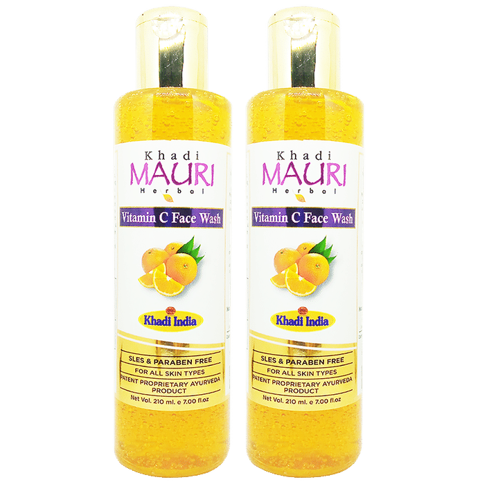 Khadi Mauri Herbal Vitamin C Face Wash (210ml Each)) - Classic Derma