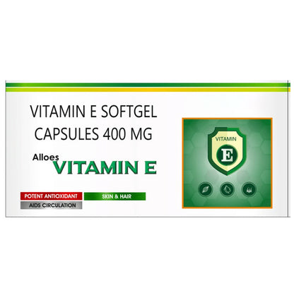 Alloes Vitamin E 400mg | Softgel Capsule for Skin, Hair & Antioxidant Support - Classic Derma