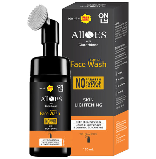Alloes with Glutathione Skin Lightening Foaming Face Wash with Foam Spray - Classic Derma