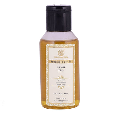 Khadi Naturals Herbal Hair & Body Oil Olive - Classic Derma