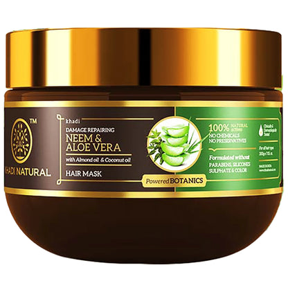 Khadi Naturals Neem Aloe Vera Hair Mask Powered Botanics - Classic Derma