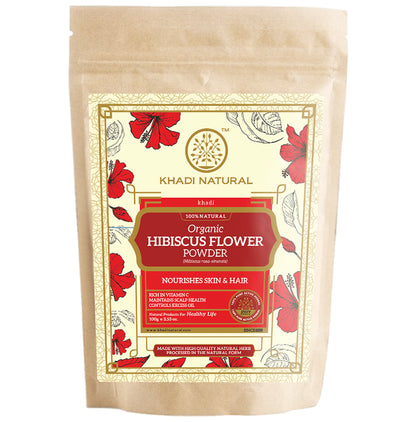 Khadi Naturals Organic Hibiscus Flower Powder - Classic Derma