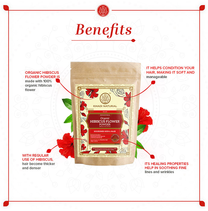 Khadi Naturals Organic Hibiscus Flower Powder