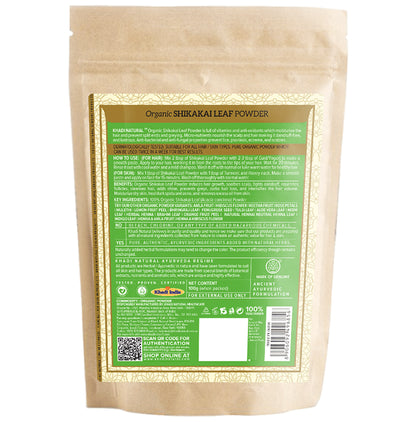 Khadi Naturals Organic Shikakai Leaf Powder
