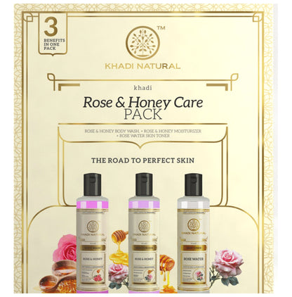 Khadi Naturals Rose & Honey Care Pack (210ml Each) - Classic Derma