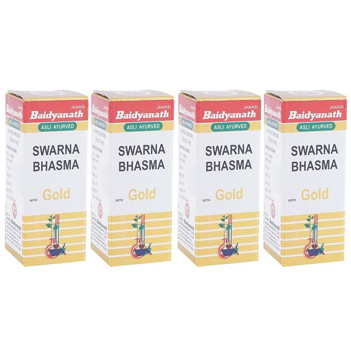Baidyanath (Jhansi) Swarna Bhasma with Gold (125mg Each) - Classic Derma