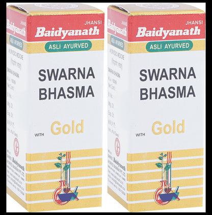 Baidyanath (Jhansi) Swarna Bhasma with Gold (1gm Each) - Classic Derma