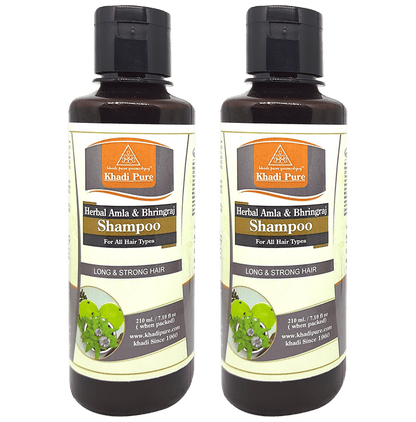 Khadi Pure Amla & Bhringraj Shampoo (210ml Each) - Classic Derma