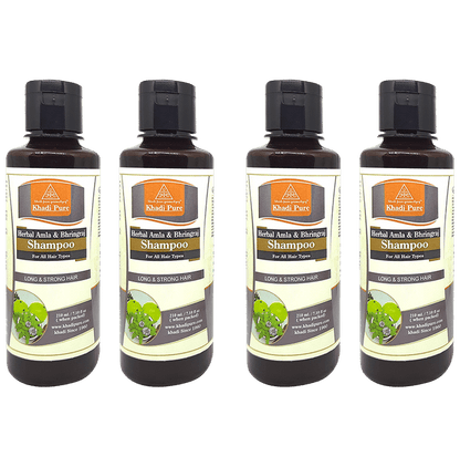 Khadi Pure Amla & Bhringraj Shampoo (210ml Each) - Classic Derma