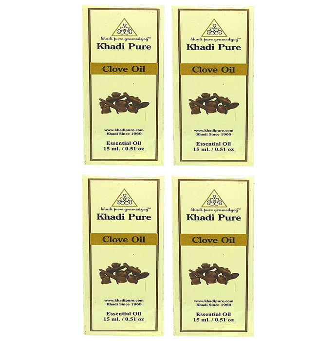 Khadi Pure Clove Essential Oil (15ml Each) - Classic Derma