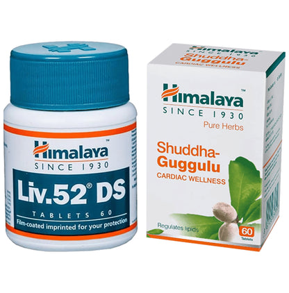 Himalaya Combo Pack of Liv. 52 DS Tablet (60) & Shuddha Guggulu Tablet (60) - Classic Derma