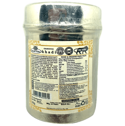 Khadi Pure Combo Pack of Herbal Lemon Face Pack & Herbal Rose & Orange Face Pack (50gm Each)