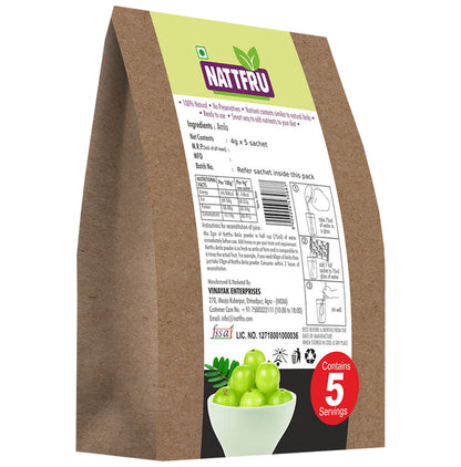 Nattfru Amla Fruit Juice Powder 4gm Sachet (5 Each)