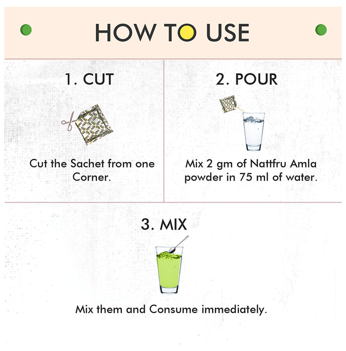 Nattfru Amla Fruit Juice Powder 4gm Sachet (5 Each)