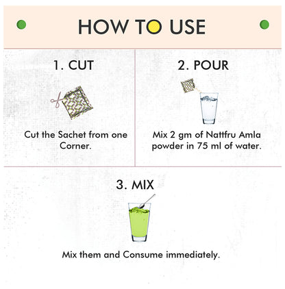 Nattfru Amla Fruit Juice Powder 4gm Sachet (5 Each)