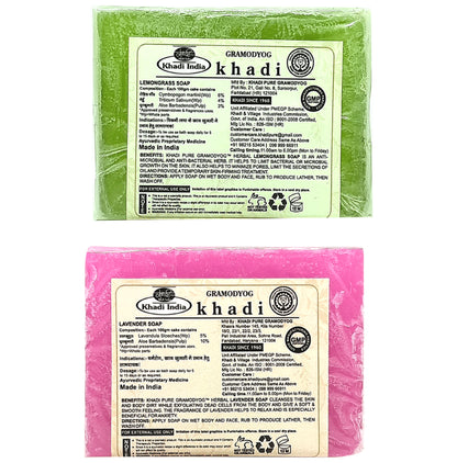 Khadi Pure Combo Pack of Lemongrass Soap & Lavender Soap (125gm Each)