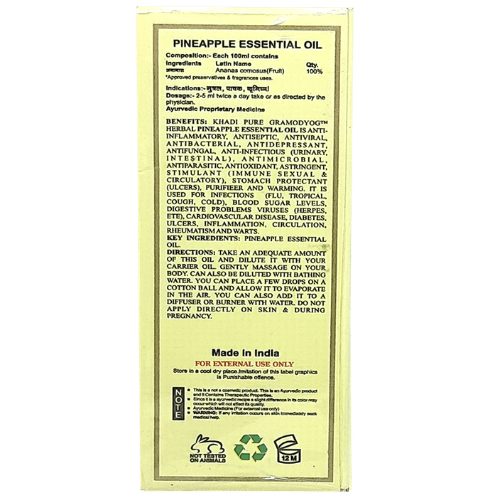 Khadi Pure Combo Pack of Pineapple Oil & Rosemary Oil (15ml Each)
