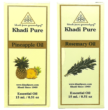 Khadi Pure Combo Pack of Pineapple Oil & Rosemary Oil (15ml Each)