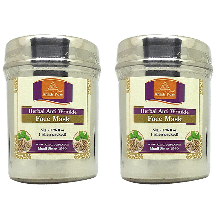 Khadi Pure Herbal Anti Wrinkle Face Mask (50gm Each) - Classic Derma