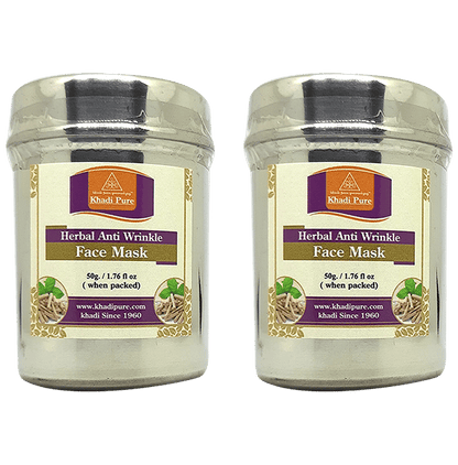 Khadi Pure Herbal Anti Wrinkle Face Mask (50gm Each) - Classic Derma