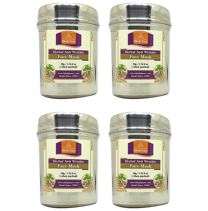 Khadi Pure Herbal Anti Wrinkle Face Mask (50gm Each) - Classic Derma