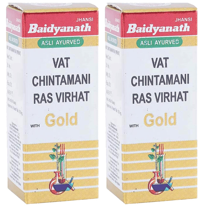 Baidyanath (Jhansi) Vat Chintamani Ras Virhat with Gold (10 Each)
