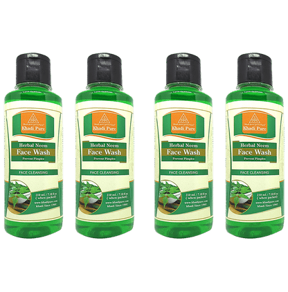 Khadi Pure Herbal Neem Face Wash (210ml Each) - Classic Derma