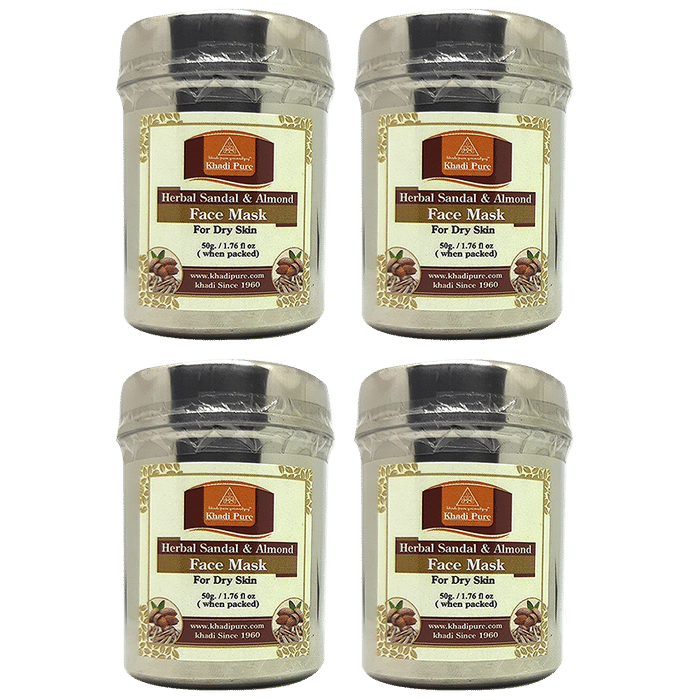 Khadi Pure Herbal Sandal & Almond Face Mask (50gm Each) - Classic Derma