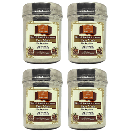 Khadi Pure Herbal Sandal & Almond Face Mask (50gm Each) - Classic Derma