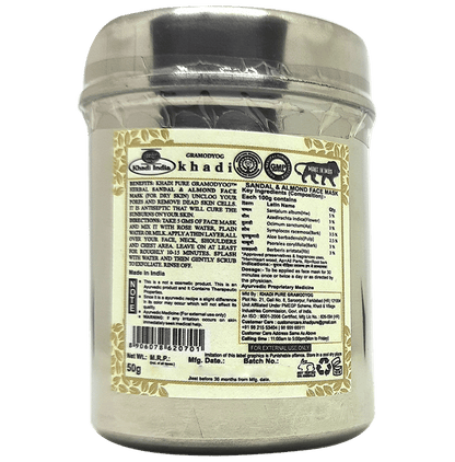 Khadi Pure Herbal Sandal & Almond Face Mask (50gm Each)