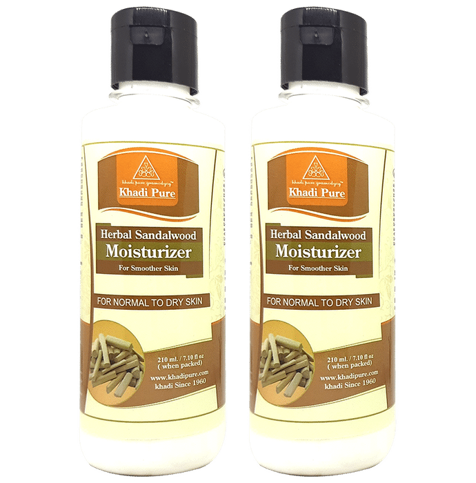 Khadi Pure Herbal Sandalwood Moisturizer (210ml Each) - Classic Derma
