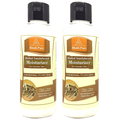 Khadi Pure Herbal Sandalwood Moisturizer (210ml Each) - Classic Derma