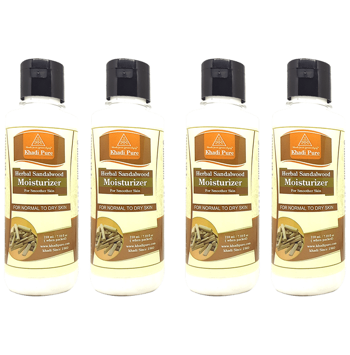 Khadi Pure Herbal Sandalwood Moisturizer (210ml Each) - Classic Derma