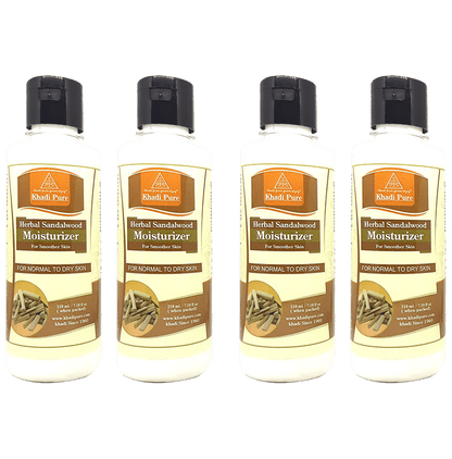Khadi Pure Herbal Sandalwood Moisturizer (210ml Each) - Classic Derma