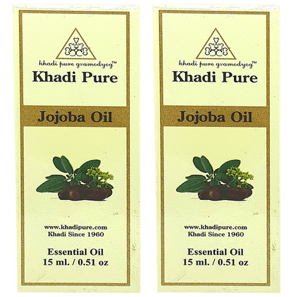 Khadi Pure Jojoba Essential Oil (15ml Each) - Classic Derma