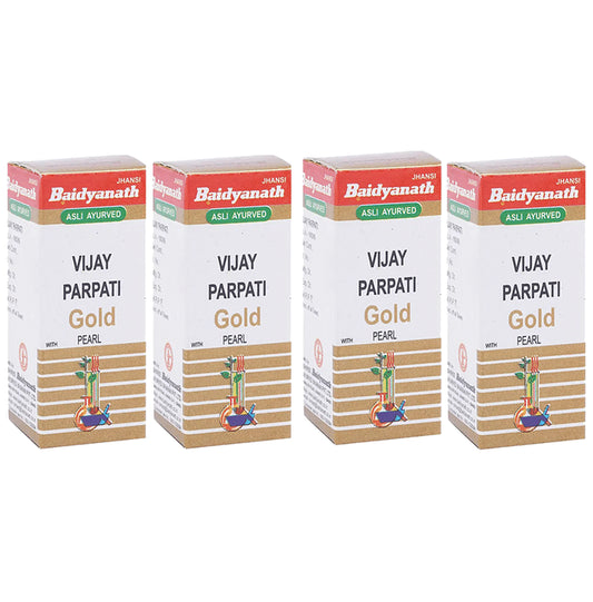 Baidyanath (Jhansi) Vijay Parpati Gold with Pearl Powder (2gm Each) - Classic Derma
