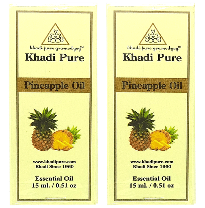 Khadi Pure Pineapple Essential Oil (15ml Each) - Classic Derma