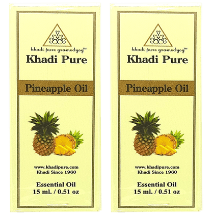 Khadi Pure Pineapple Essential Oil (15ml Each) - Classic Derma