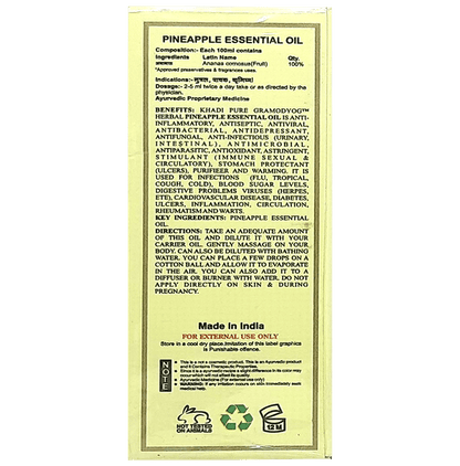 Khadi Pure Pineapple Essential Oil (15ml Each)